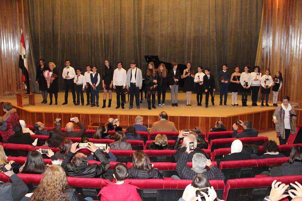 حفل لطلاب معهد صلحي الوادي للموسيقا في مكتبة الأسد الوطنية
