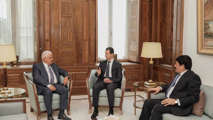 استقبال-الرئيس-الأسد-لفالح-فياض