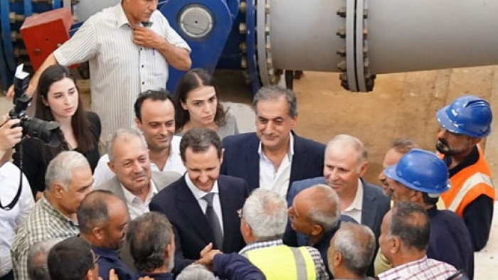 زيارة-الرئيس-الأسد-لمحطة-تل-حاصل