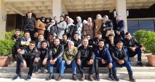 وفد من طلاب مركز جلجامش للتدريب والتأهيل السياحي بزيارة اطلاعية إلى مكتبة الأسد